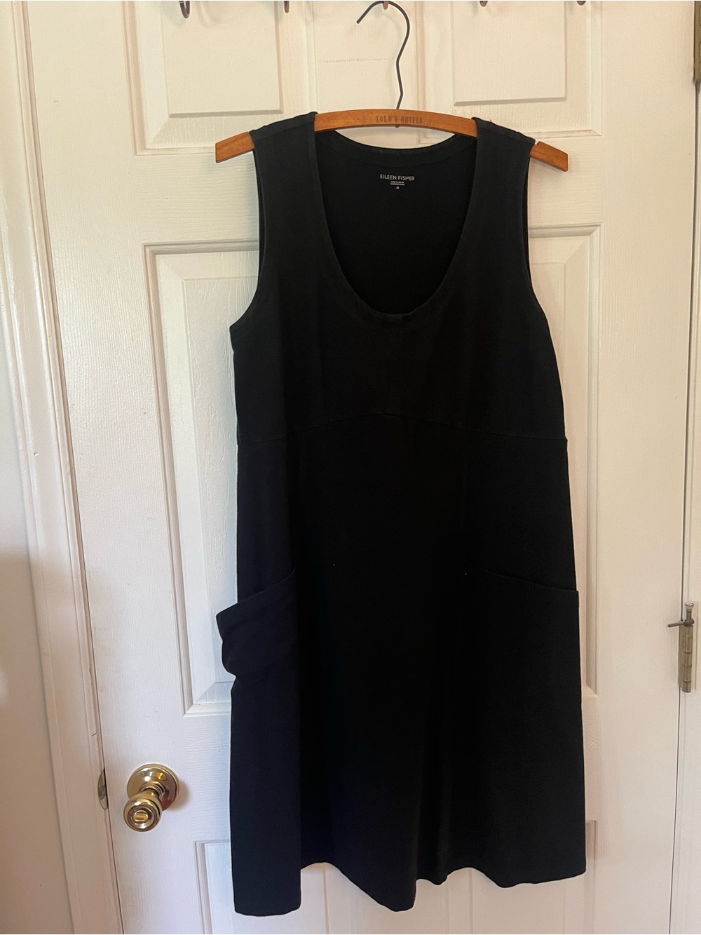 Eileen fisher black stretch dress